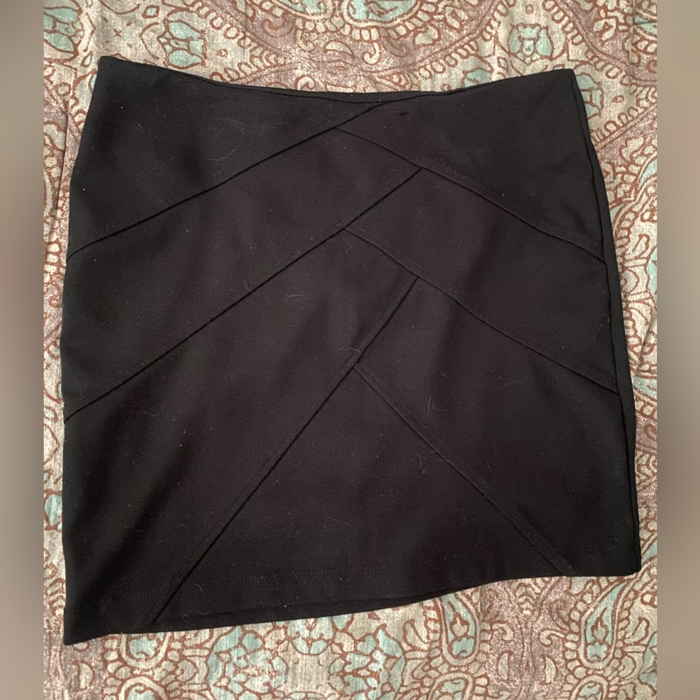 Black tight mini skirt